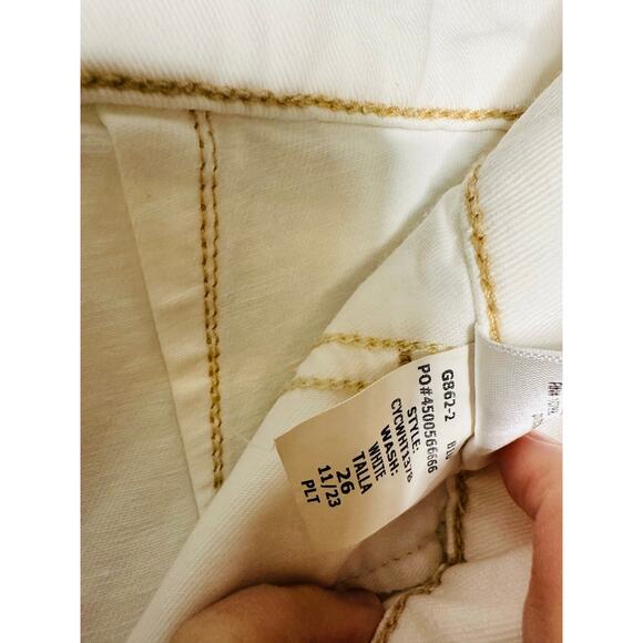 HUDSON White High-Rise Welt Pocket Cargo Wide Leg Jeans Size 26 - Picture 16 of 16